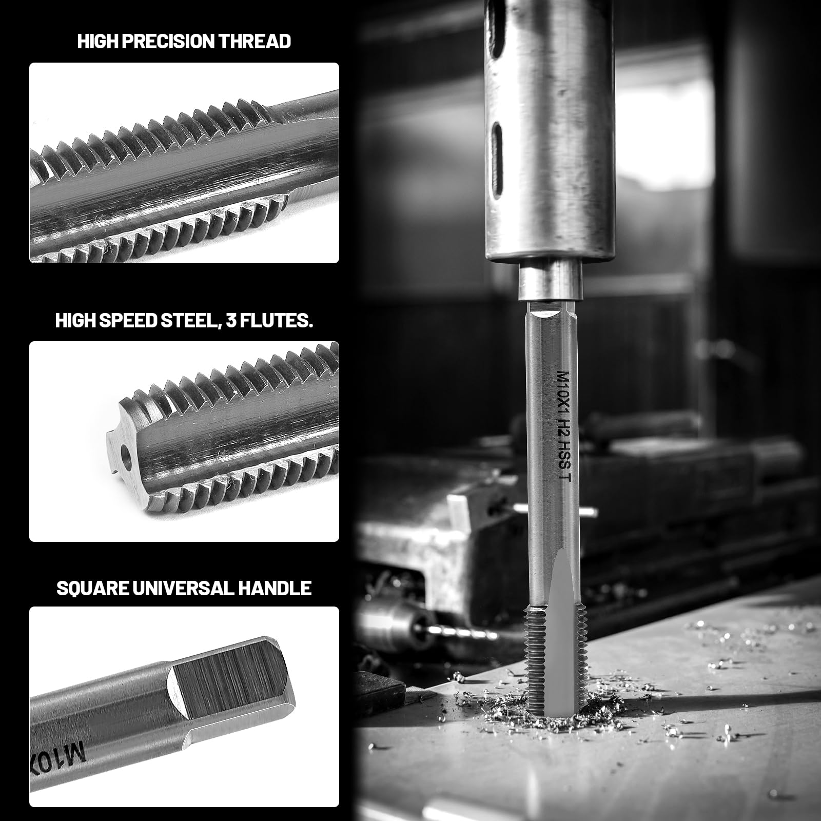 Maschio Per Filettatura M10x1 HSS - Per Filettatura Esterna, Acciaio Rapido - Foto 5