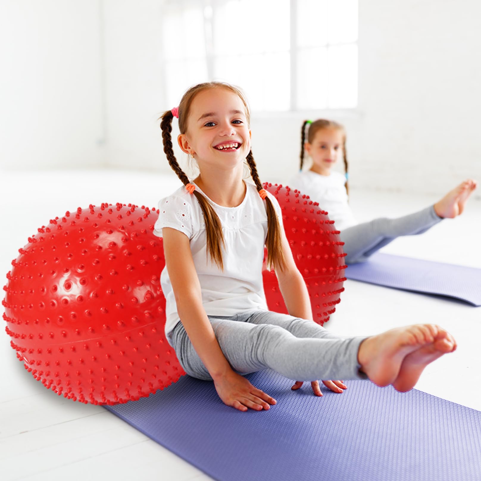Erdnussball, 35x18 -Zoll -PVC -aufblasbarer Yoga -Ball für die Schwangerschaft mit Pumpe & Spot, Anti -Burst -Safe -Fitness -Geräte für Zuhause, Fitnessstudio, Übungsbälle