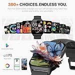 Smart Watch for Women Men - Answer/Make Call, Fitness Tracker Smartwatch for Android iPhone Compatible, Sleep Monitor Cycle, 110+ Sports Modes Step Counter (Modern, Midnight Black, 1.83)