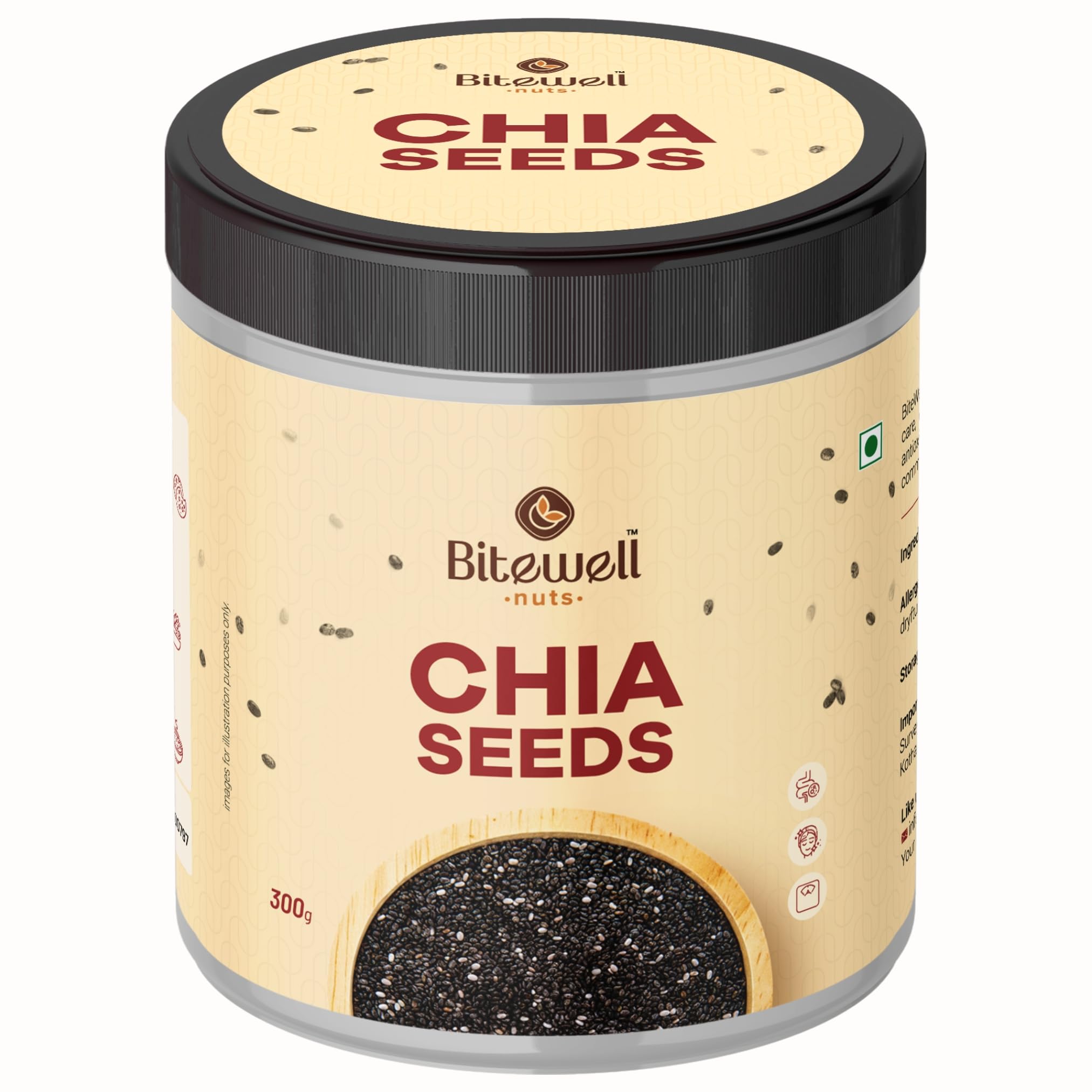 Bitewell Organic Chia Seeds | Nourish Your Body & Manage Weight | Calcium, Protein & Fibre-Rich | Antioxidant-Packed | Digestive Support | Sustained Energy | Heart Health Benefits | 300G (B0CZT2CB2R) Amazon Price History, Amazon Price Tracker