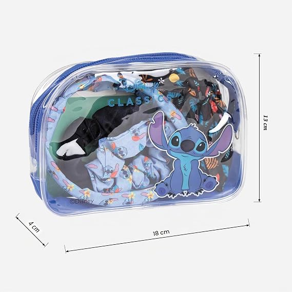 CERDÁ Life's Little Moments Transparenter Disney-Kulturbeutel mit Haar-Accessoires - Offiziell lizenzierter Disney-Kulturbeutel mit einzigartigem Design