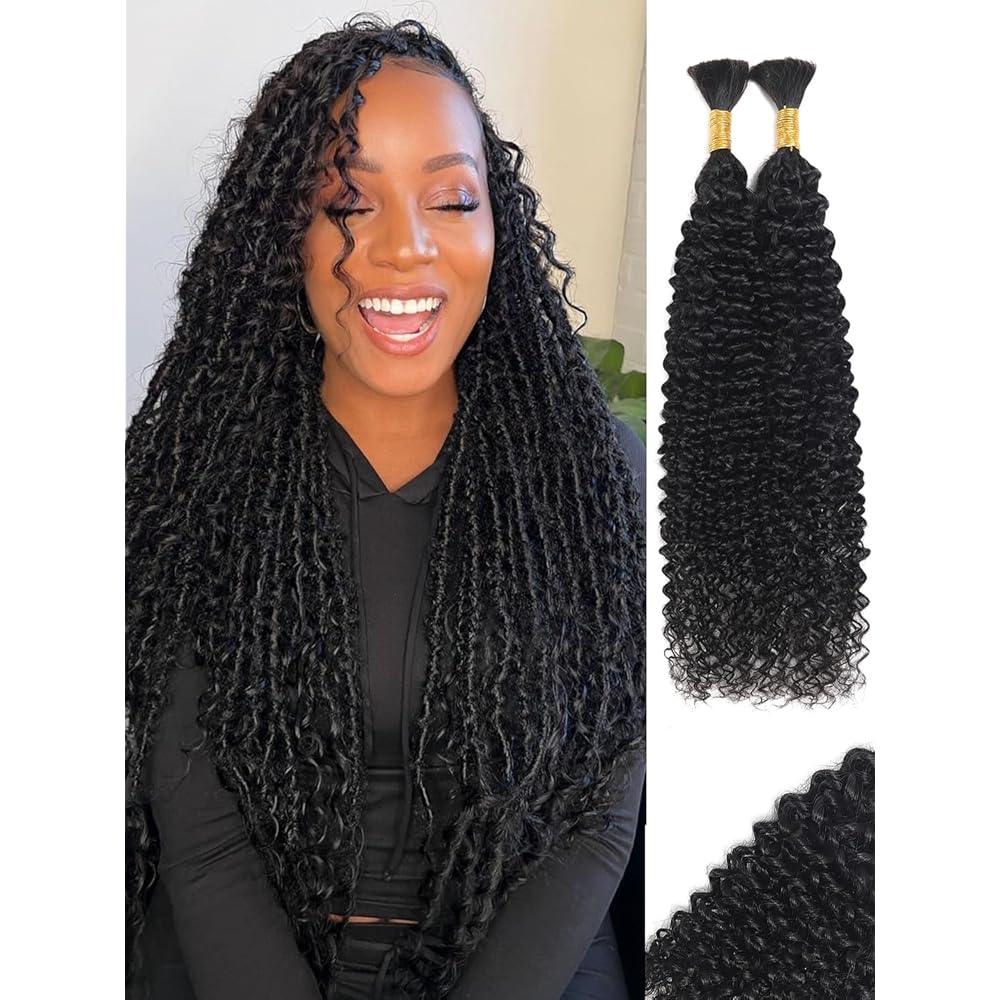 Human Curly Braiding Hair Bulk Human Hair For Braiding 2 No Weft Human Hair Bundles For Braiding 100 Percent Human Braiding Hair Human Hair Bulk For Braiding Human Braiding Hair 100g YNiSew
