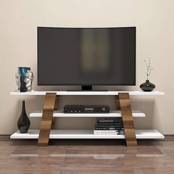 Variant Flower TV Unit (Walnut/White)
