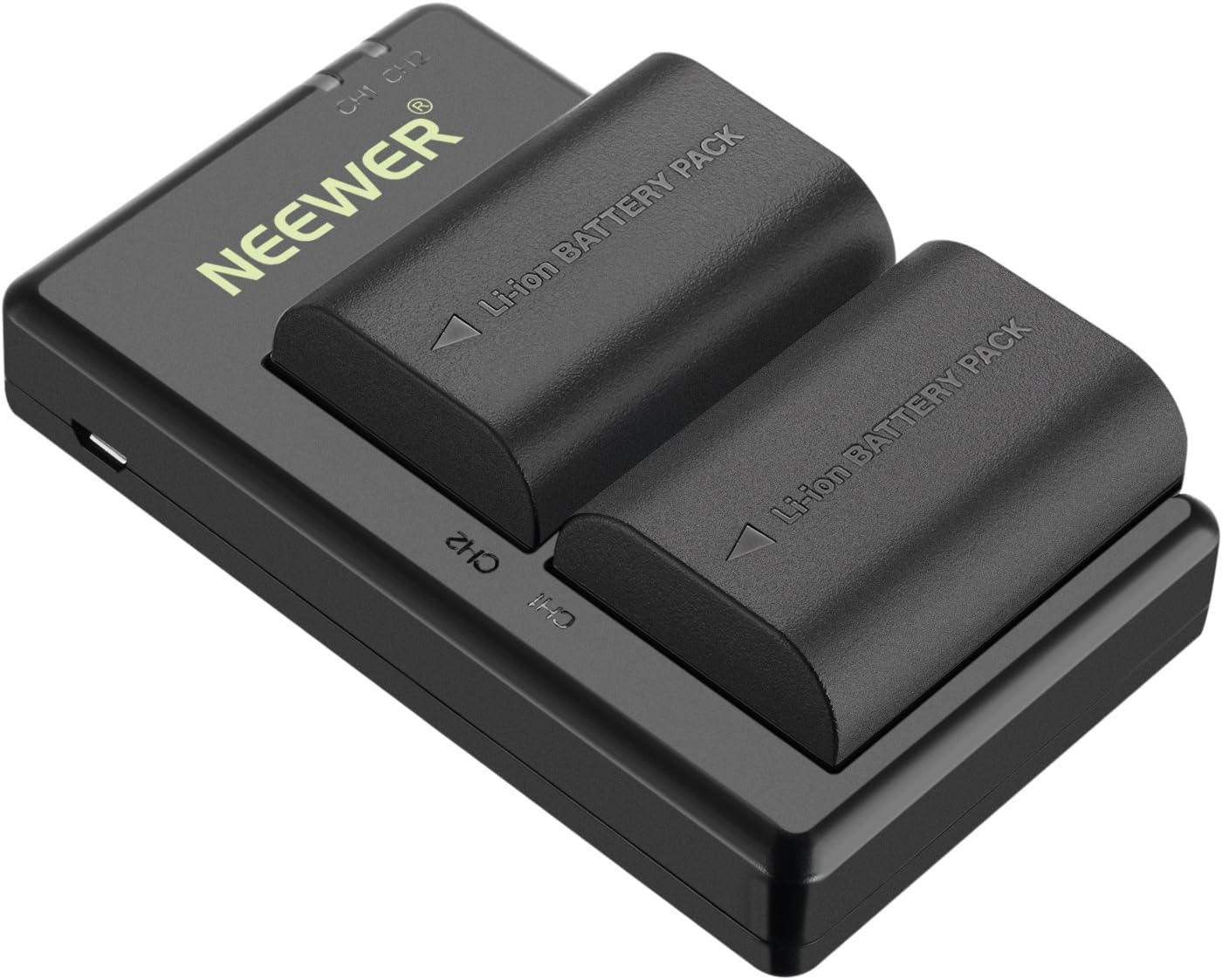 Neewer LP-E6 LP E6N Battery Rechargeable Battery Charger Set for Canon 5D Mark II III IV, 5Ds, 6D, 70D, 80D and More (2-Pack Black 2000mAh Camera Batteries,Versatile Charging Option with USB)-Black: Camera & Photo