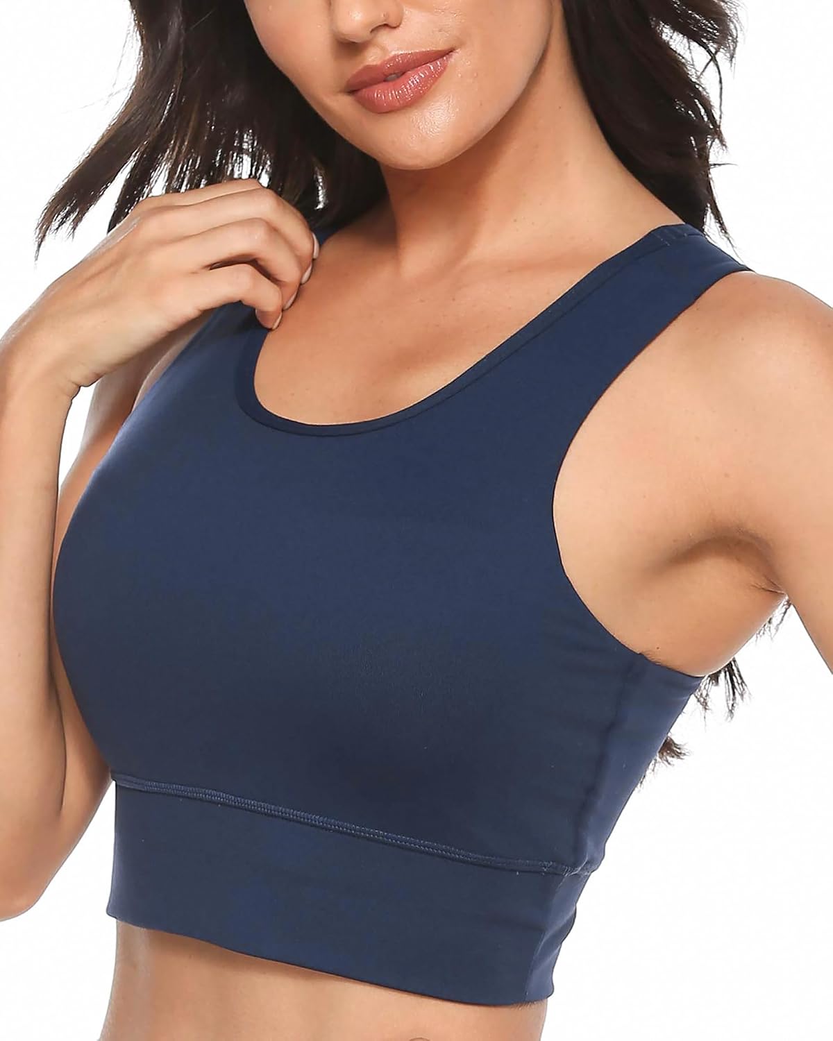 nine bull Sports Bras for Women High Impact Sports Bra - Removable Padded Yoga Racerback Bra Workout Crop Tops