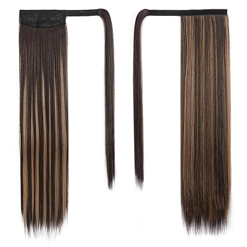 Miniatura 147 de BARSDAR Short Straight Ponytail Extension - 14 Inch Drawstring Black Ponytail Hair Extensions for Women - Synthetic Fake Pony Tails Hairpieces Clip