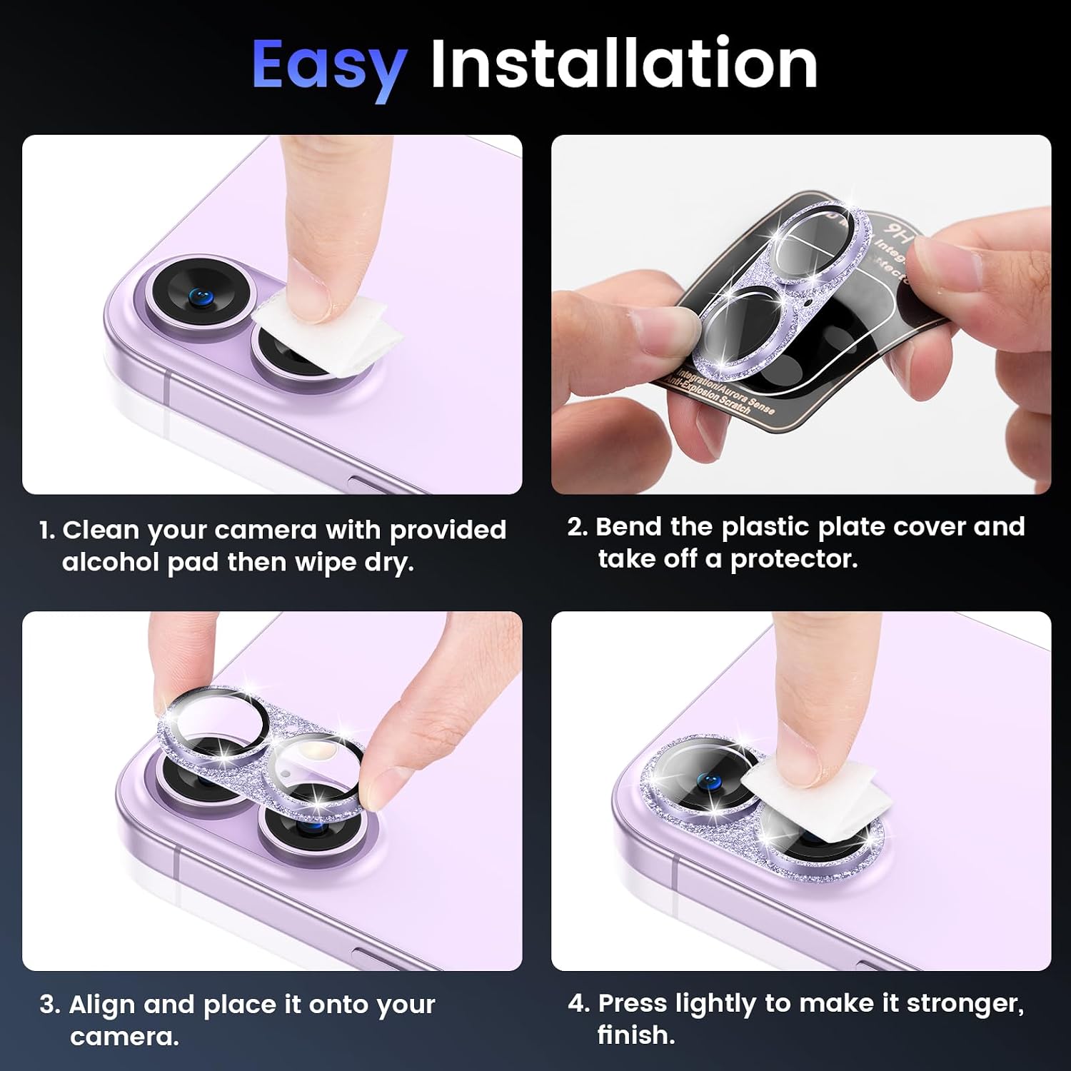 Tensea for iPhone 17 Camera Lens Protector, Metal Aluminum Alloy Tempered Glass Cover Camera Screen Protector Accessories, Case-Compatible for iPhone 17 6.3inch