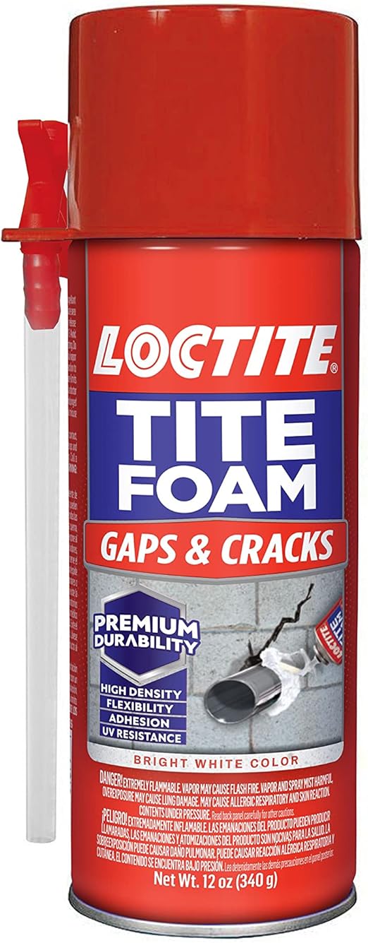 Loctite TITE FOAM Insulating Foam Sealant, Gaps & Cracks, 12Ounce Can