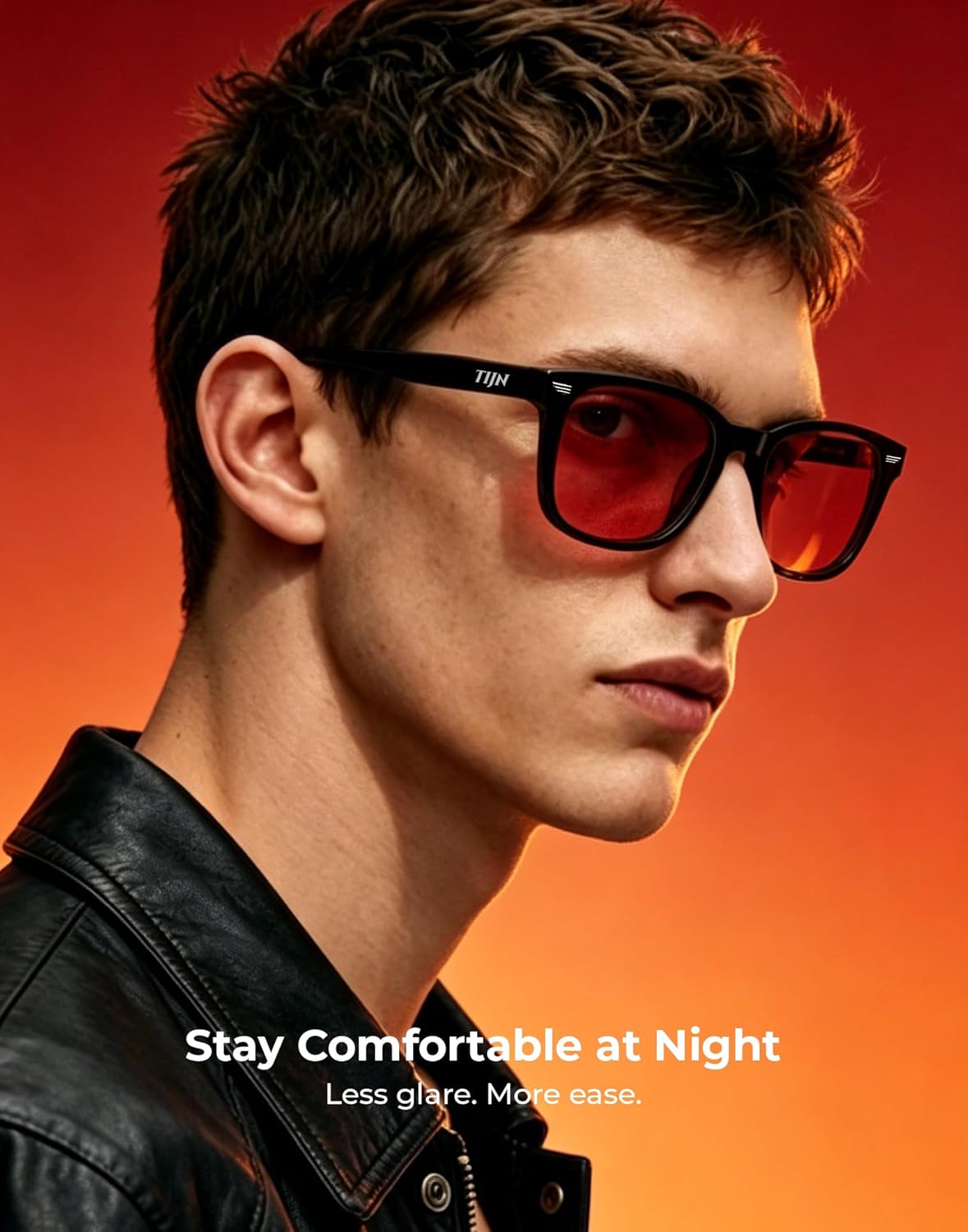 TIJN Premuim Blue Light Blocking Glasses for Women Men Square Frame Nerd Eyeglasses Anti Blue Ray Computer Screen Glasses