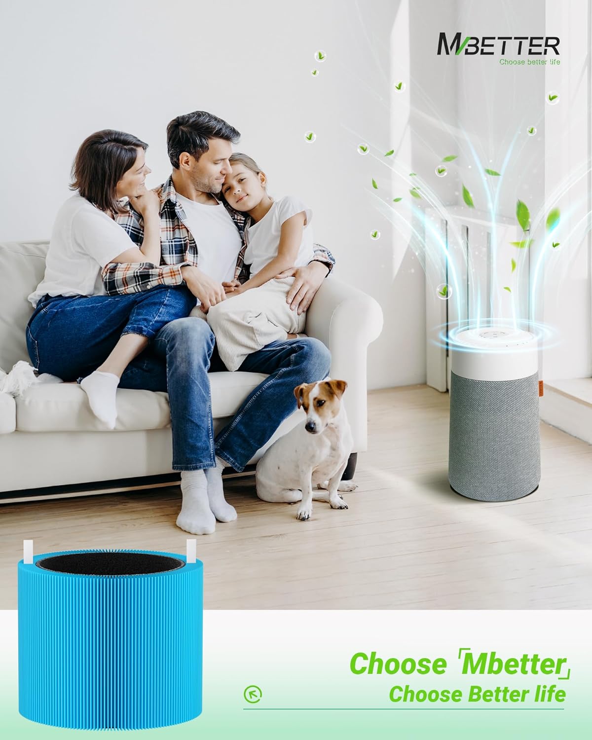 2 Pack Blue Pure Mini Max AllergenBlock Filter Compatible with Blue Pure Mini Max Air Puri-fier, Activated Carbon Filter