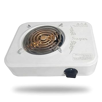 Drumstone 2000W Radiant Electric Cooktop with Jog Dial White Super Fast Heating Hot Plate Rust Resistant Electric Stove with Temperature Control for Home Office Hostel Use