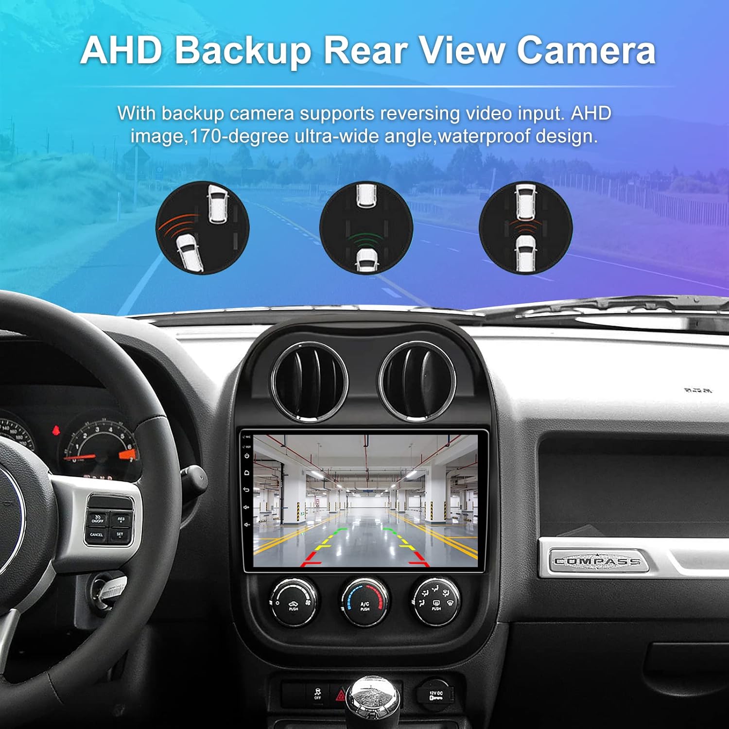 [4G+32G] Android 13 5GWIFI Car Radio Stereo for Jeep Compass Patriot 2010-2016 with Wireless CarPlay Android Auto, 10.1 inch Touchscreen Car Stereo with Bluetooth,WiFi,DSP,GPS,Backup Camera