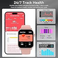 Vista 4 de Relojes inteligentes para hombres y mujeres, pantalla táctil HD de 1.83 pulgadas con llamadas Bluetooth, rastreador de actividad impermeable IP68