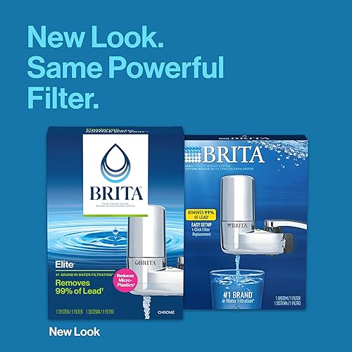 Vista 19 de Brita Sistema de filtro de agua para montaje en grifo, cromo, filtración sin espera, fácil instalación, filtro de agua multiusos para cocinas, baños