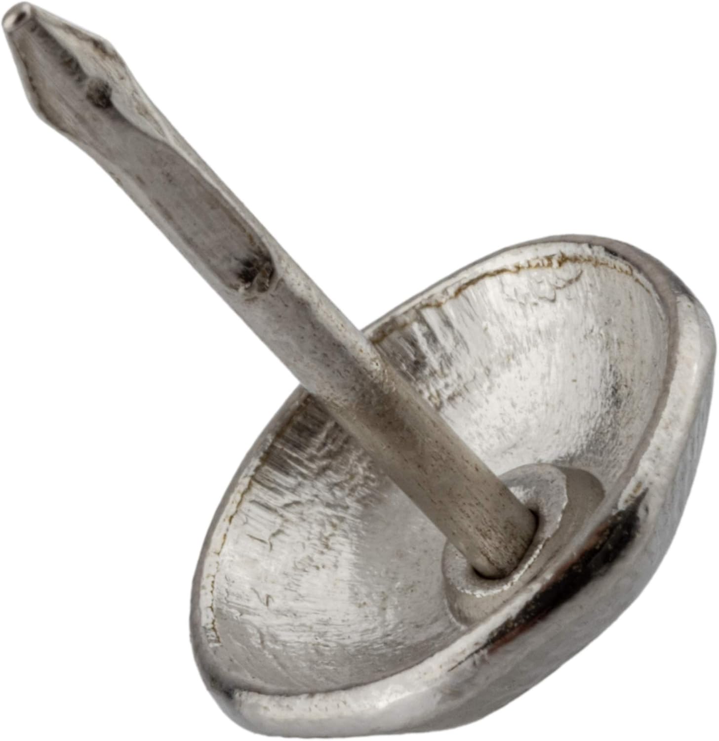 Nickel Plated Plain Dome Hammered Head Tacks 1/2" Diameter 1/2" Long 50 Nails Pack Decorative Furniture Upholstery Pins | UT1-SN (1)