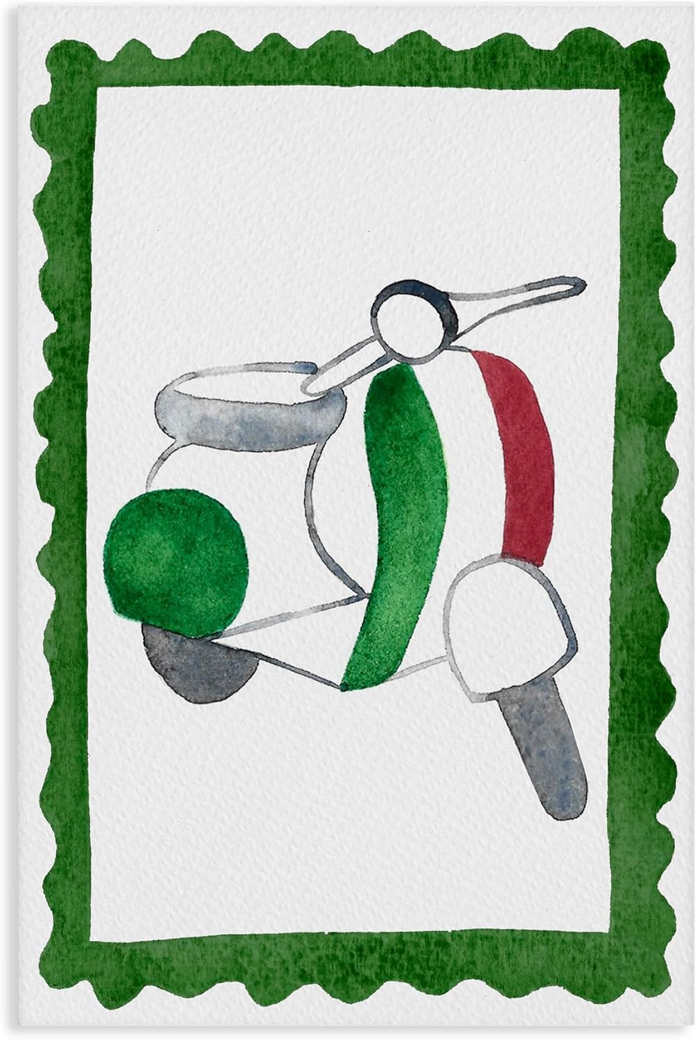 Stupell Industries 'Italian Motor Scooter', Canvas Art, 24 x 36 Inches, Easy to Hang and Sturdy, Made in USA, by Camila Juncos