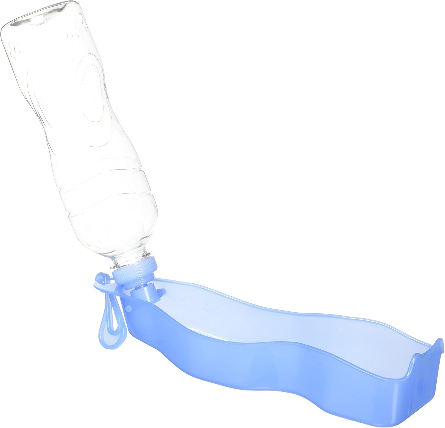 PAWISE Portable Pet Water Bottle, unfolded and ready to dispense water