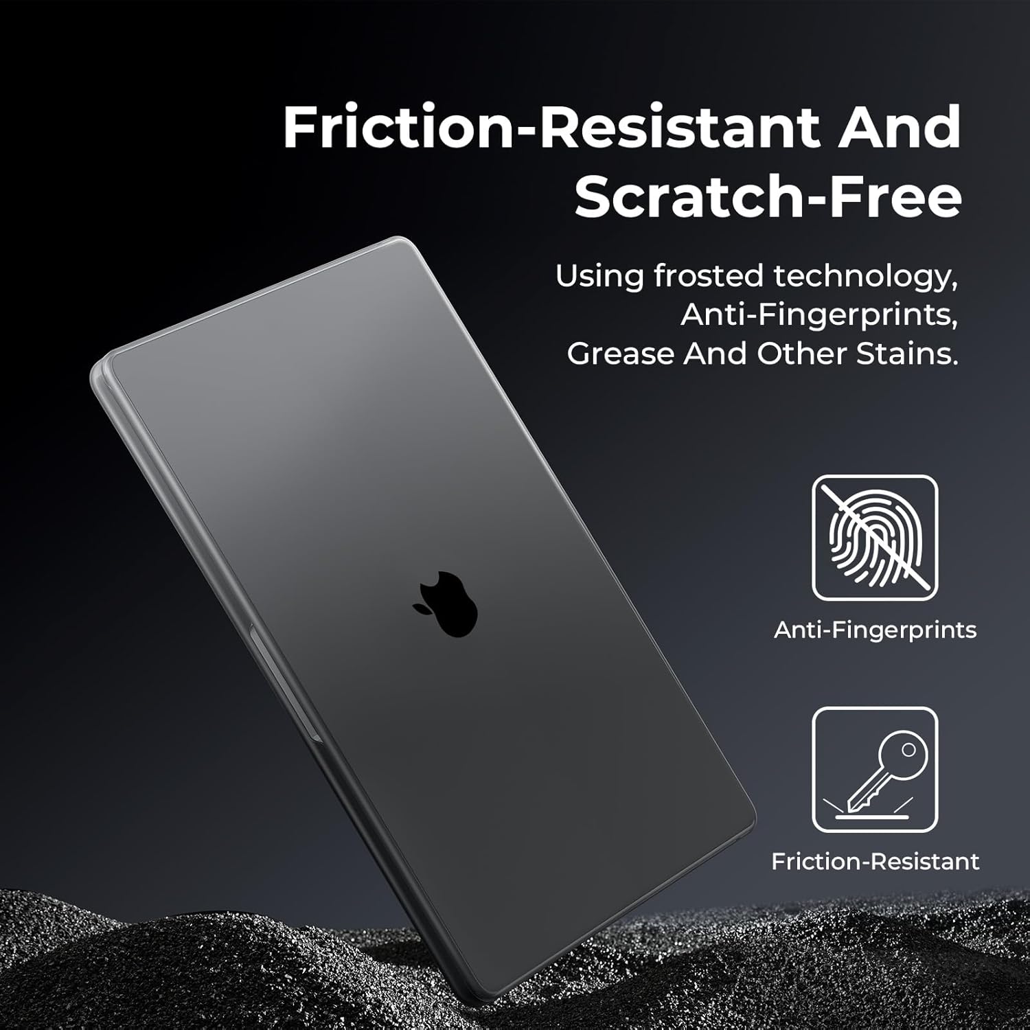 BlueSwan for MacBook Pro 13 inch Case, 2026 2022-2016 M2 M1 Clip, Anti-Scratch Flexible Protective Laptop Cover with Grippy Matte Texture, Slim and Easy Installation, Frosted Black - Image 6