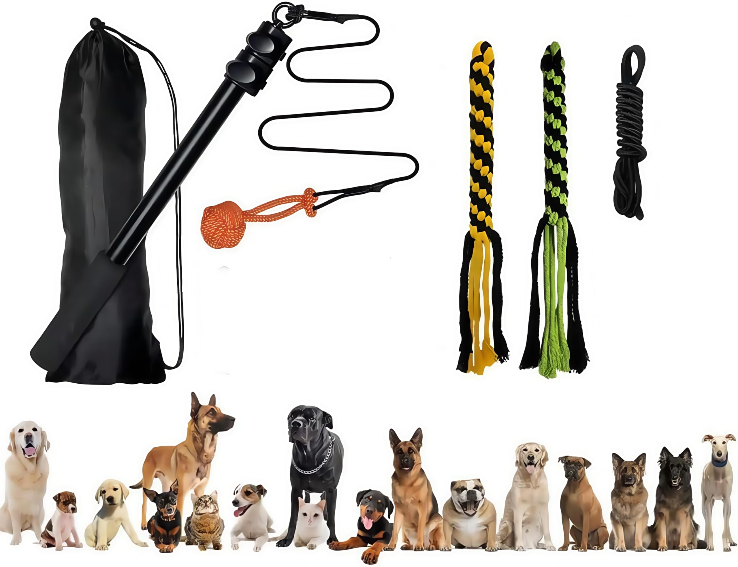 Irritante para Perros,para Entrenar y exponer Perro Teaser Varita, Perro Extensible Teaser,Entrenamiento de Mascotas Juguetes interactivos,Perro Flirt Pole,Entrenamiento de Mascotas Juguetes