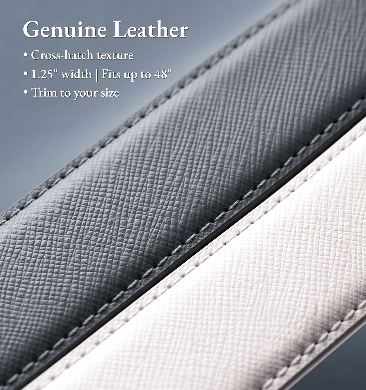 Litume GREEN GOLF Saffiano - Cinturón de trinquete de piel auténtica, hebilla automática con ajuste de microclic, fabricado en Taiwán