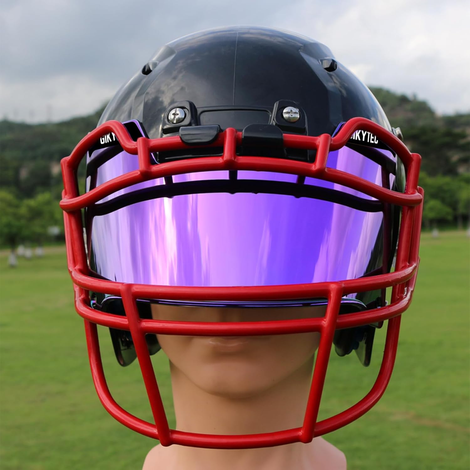 Football Visor Youth Football Helmet Visor Scratch Resistant UV Block Facial Protection Visor for Football Helmet