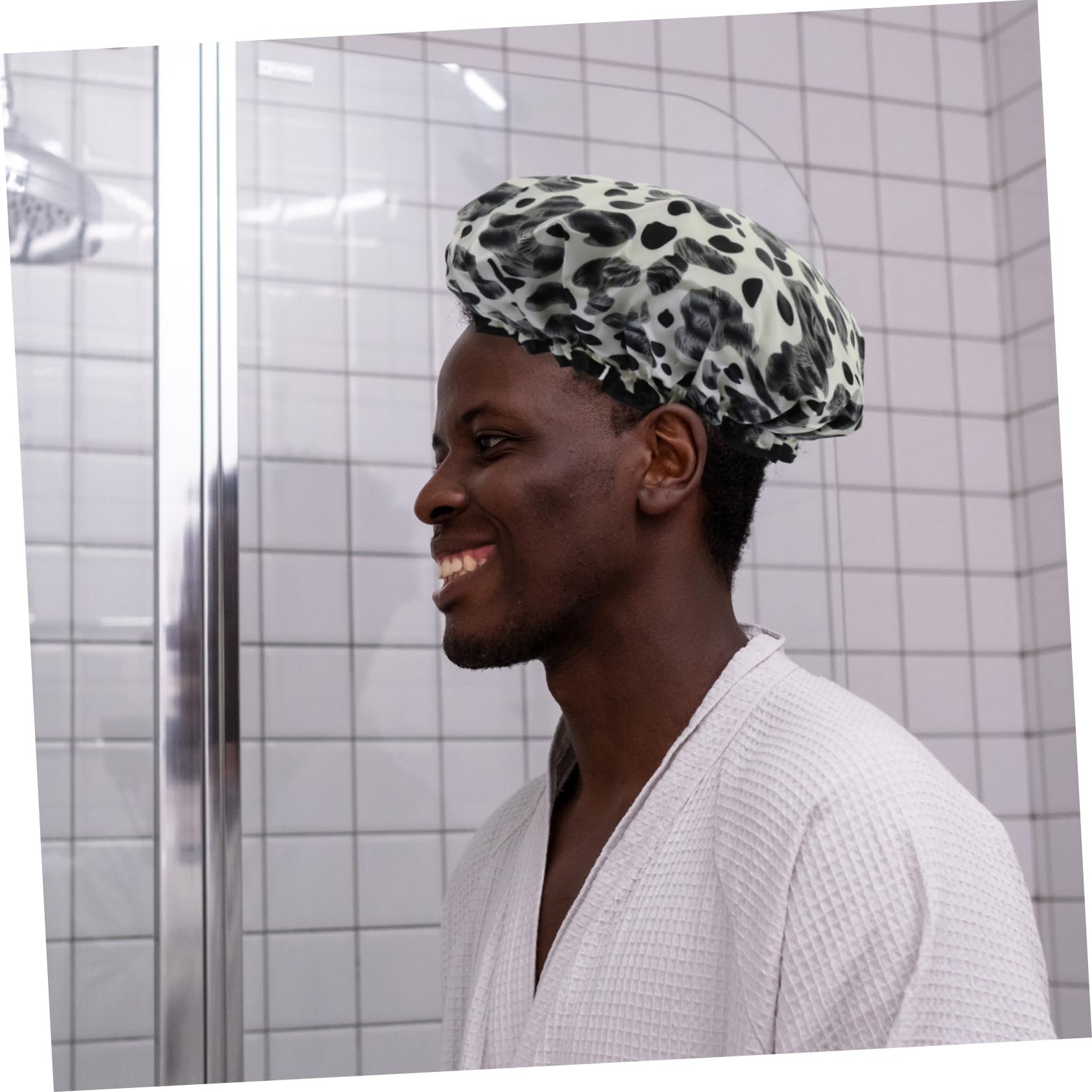 DOITOOL 9stücke Teiliges Wasserdichte Duschhaube Für Damen Elastische Badekappen Aus Satin Und Peva Atmungsaktiv Und Langlebig Für Haarpflege Und Reisen