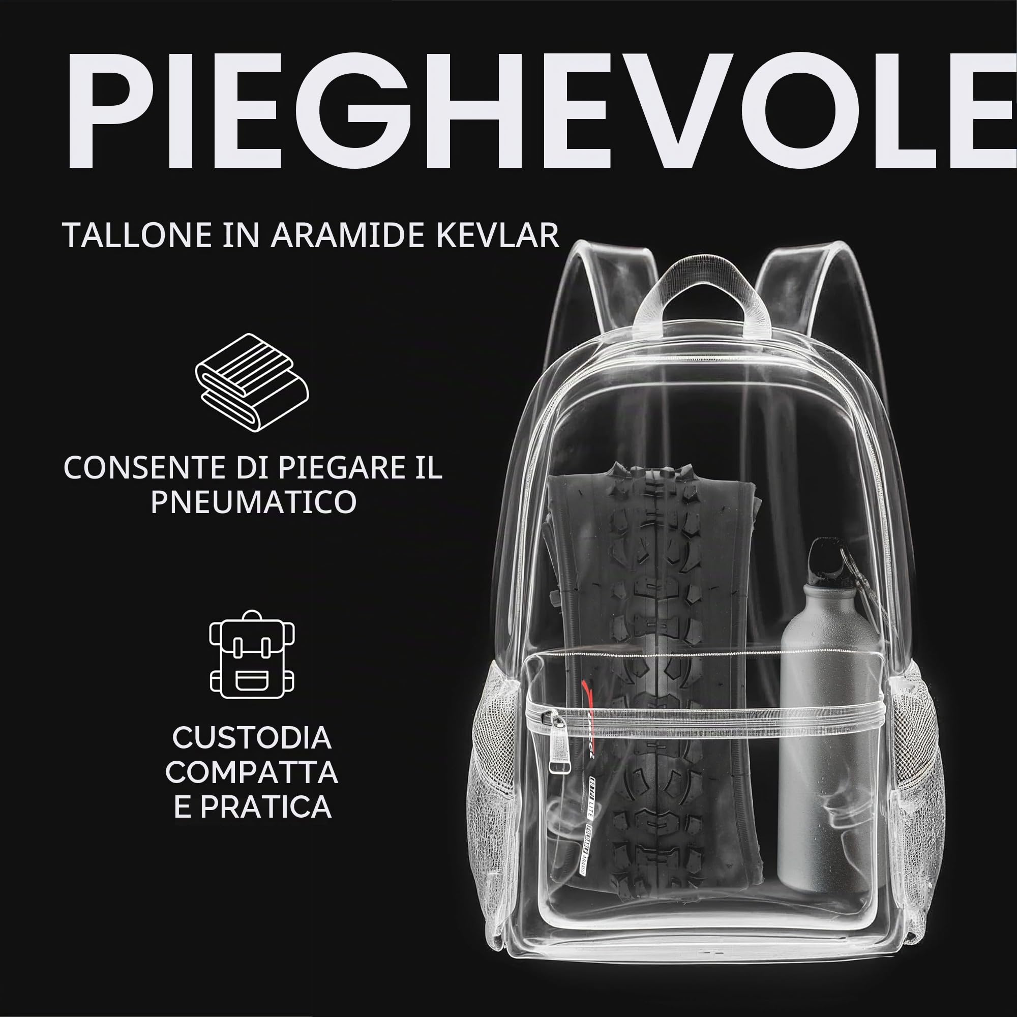 Fincci Copertone MTB 26x1.95 ETRTO 50-559 Pieghevole per Strada ed E-Bike | Pneumatico MTB Pieghevole 26x1.95, ETRTO 50-559 - Per Mountain Bike, Bici da Corsa, Strada Ibrida e Bicicletta Elettrica