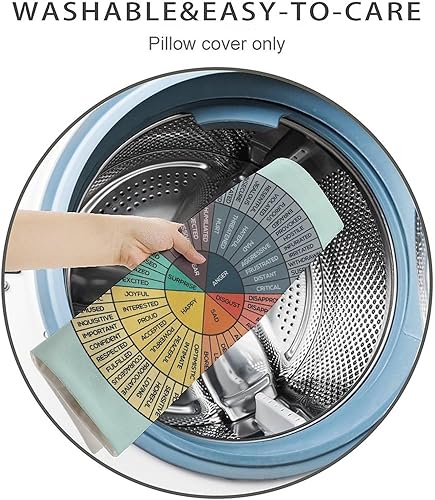 Miniatura 6 de Wheel of Emotions - Fundas de almohada de terciopelo para decoración del hogar para cama, sofá, terapia, oficina, sala de estar, fundas de cojín