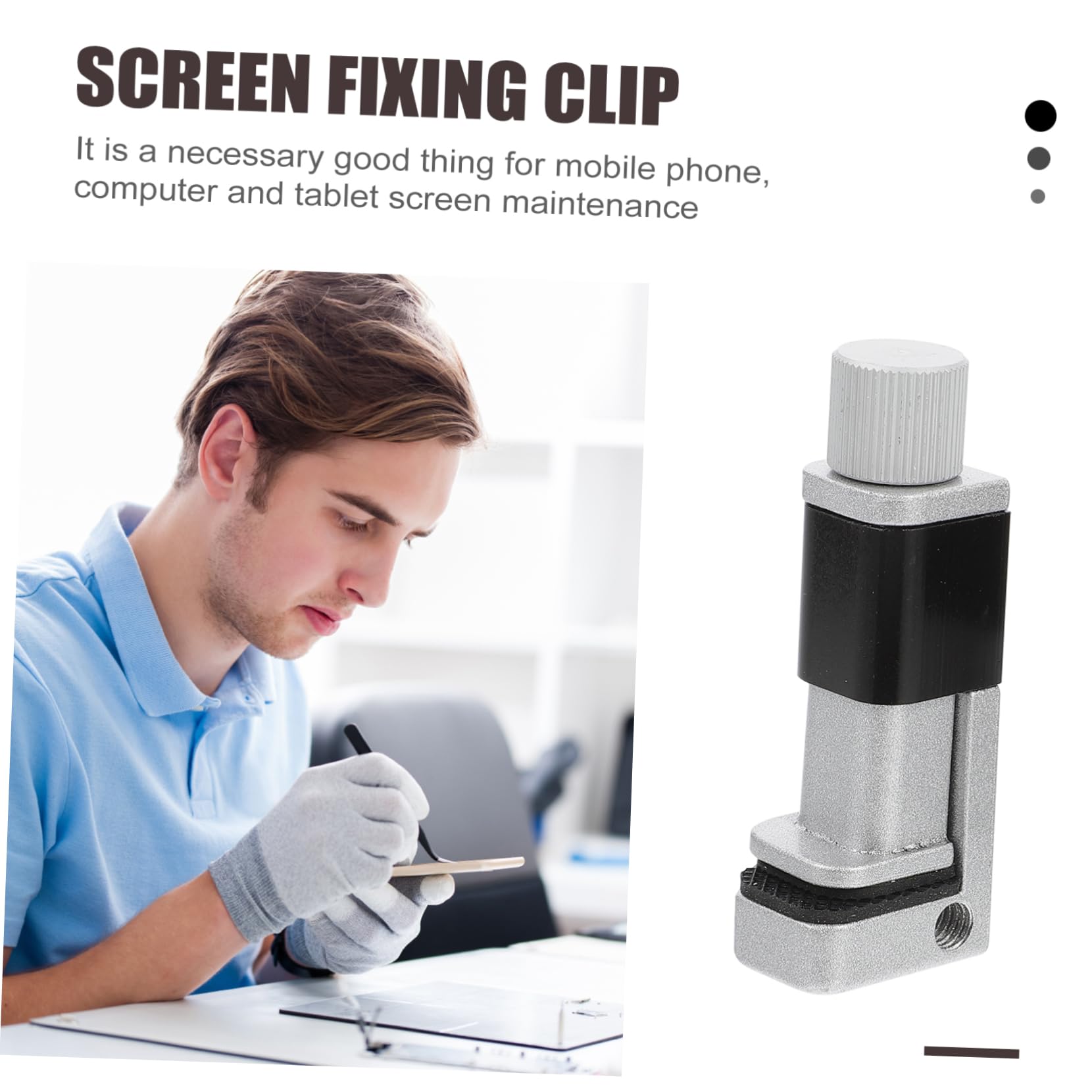 ARTIBETTER Aluminium Alloy Phone Screen Repair Adhesive 2pcs Screen Fixing Clip for Quick Installation