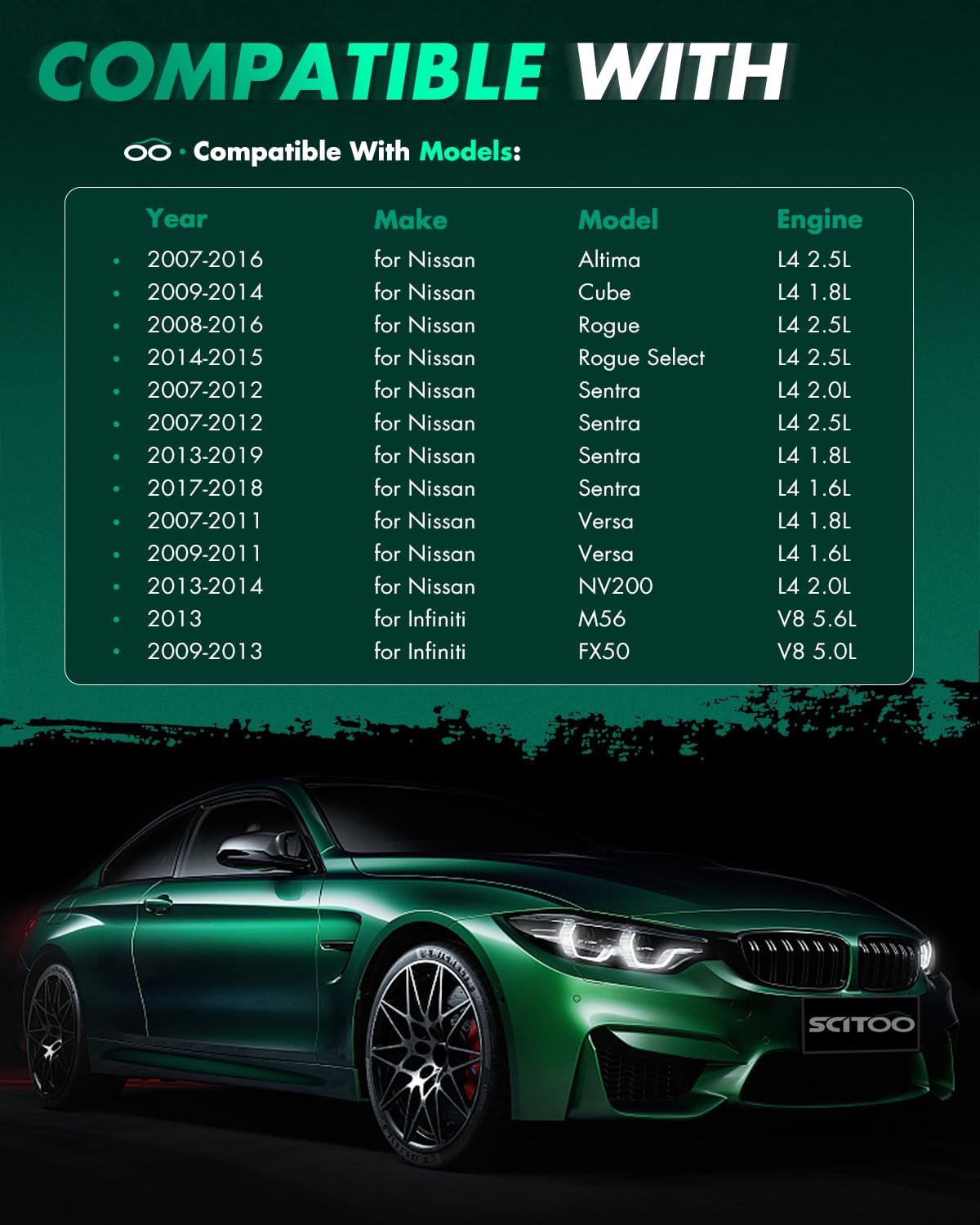 SCITOO Ignition Coil UF549 for Nissan Versa 1.8L 2007-2012 for Versa 1.6L 2009-2012 for FX50 5.0L 2009-2013 1pc Ignition Coil