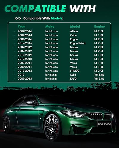 Miniatura 7 de SCITOO Paquete de bobinas de encendido para Nissan Versa 1.8L 2007-2012 para Versa 1.6L 2009-2012 para FX50 5.0L 2009-2013 UF549 UF-509 610-58721