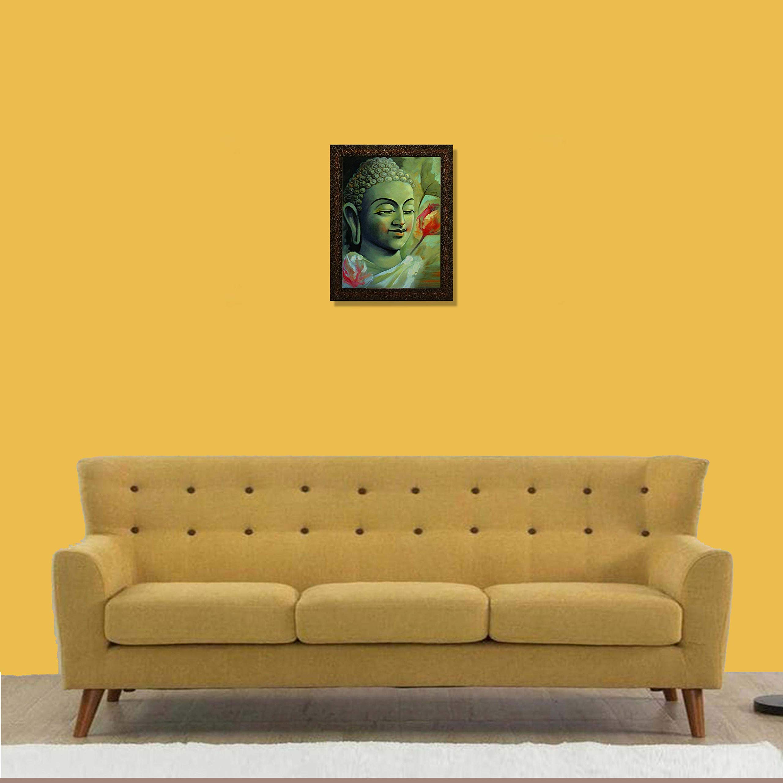 Amazon.co.jp: Indianara Gautama ブッダ絵画 - 合成木材、27x30