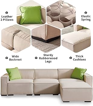 Amazon|Dolonm L字型セクションソファ、コンバーチブル モジュラー Amazon|Dolonm L字型セクションソファ、コンバーチブル モジュラー