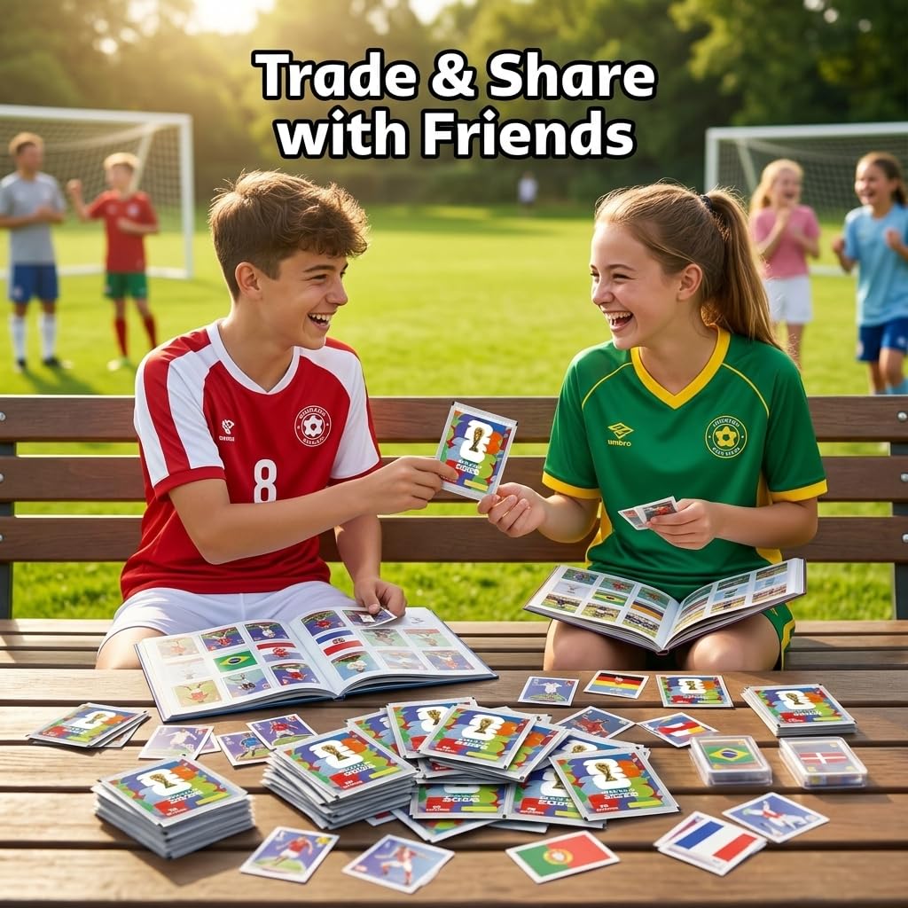 Sobres de cromos – Mundial 2026 – 7 por sobre – coleccionar, intercambiar y Pegar (25)