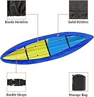 Vista 2 de Cubierta para Kayak iCOVER, Fundas Impermeables para Kayak para Almacenamiento al Aire Libre, Funda Resistente al Polvo para Canoa
