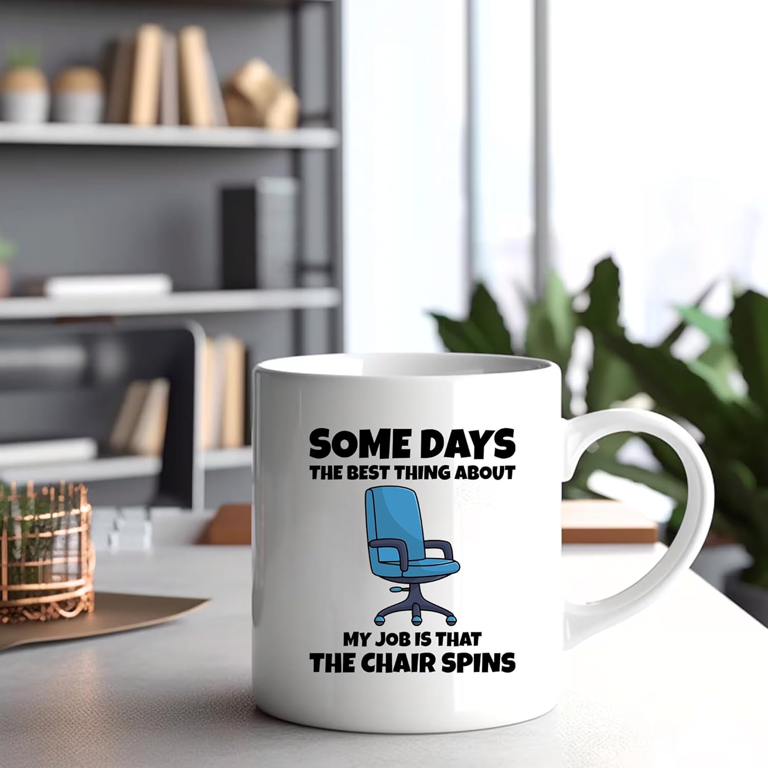 Panvola Office Humor Quote Gifts The Best Thing About Is The Chair Spins Funny Gifts For Office Coworker Boss Ceramic Tea Cup Coffee Mug 11 oz - Image 6