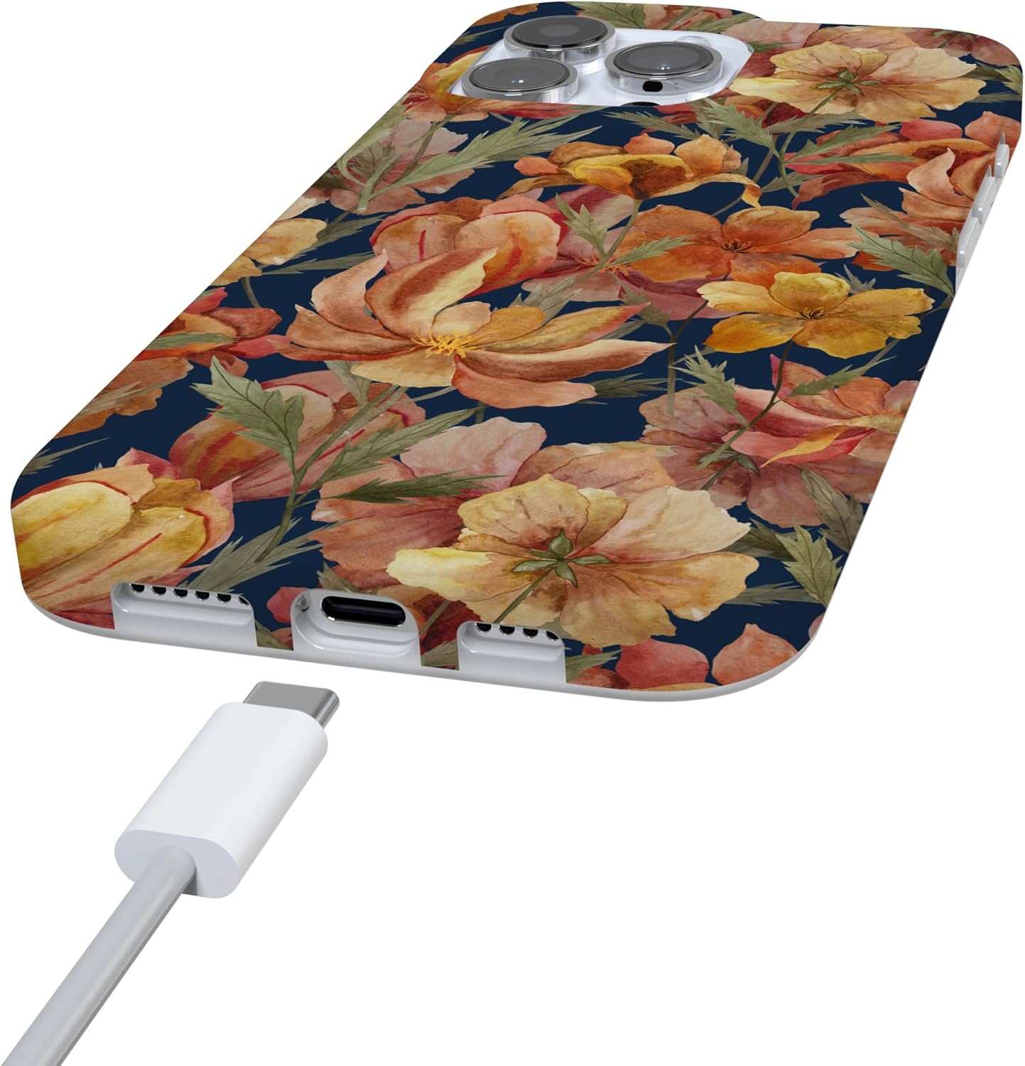 Casely iPhone 16 Pro Max Case | Fallen Gold | Antique Floral | Compatible with MagSafe | Classic Ultra Slim Design