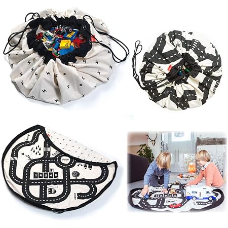 Amazon Co Jp おもちゃ収納袋 玩具 ブロックのお片づけ 直径140cm 収納マット お出かけに便利 多用途 お片付け簡単 超大防水 ピンク ベビー マタニティ