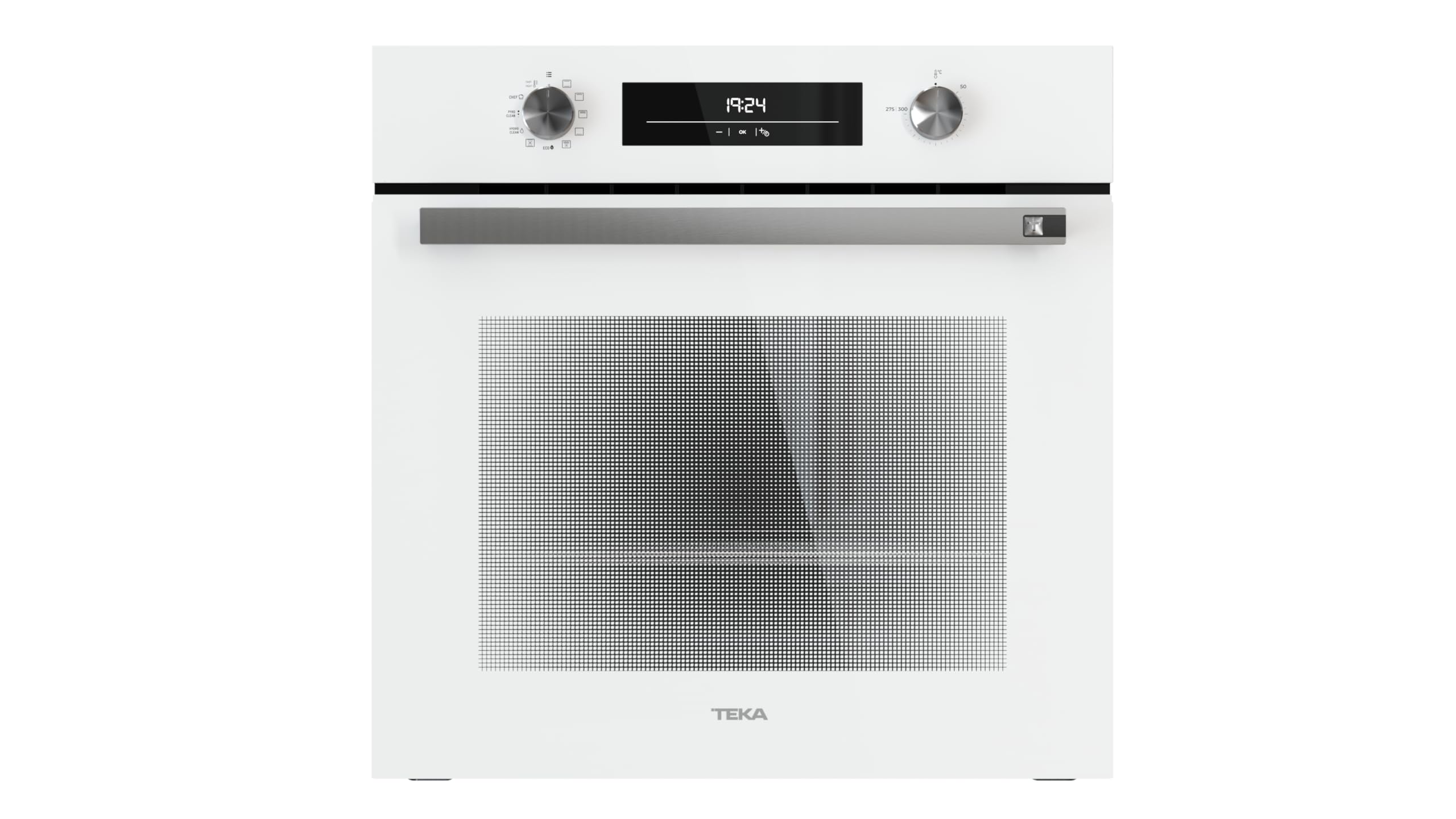 TEKA Horno Multifunción PirolÃtico 60cm, 8 Funciones de Cocción, Sistema ThermoSeal, Autolimpieza Pirólisis y HydroClean, Display LED, Modelo NEO HSB 6250 P WH