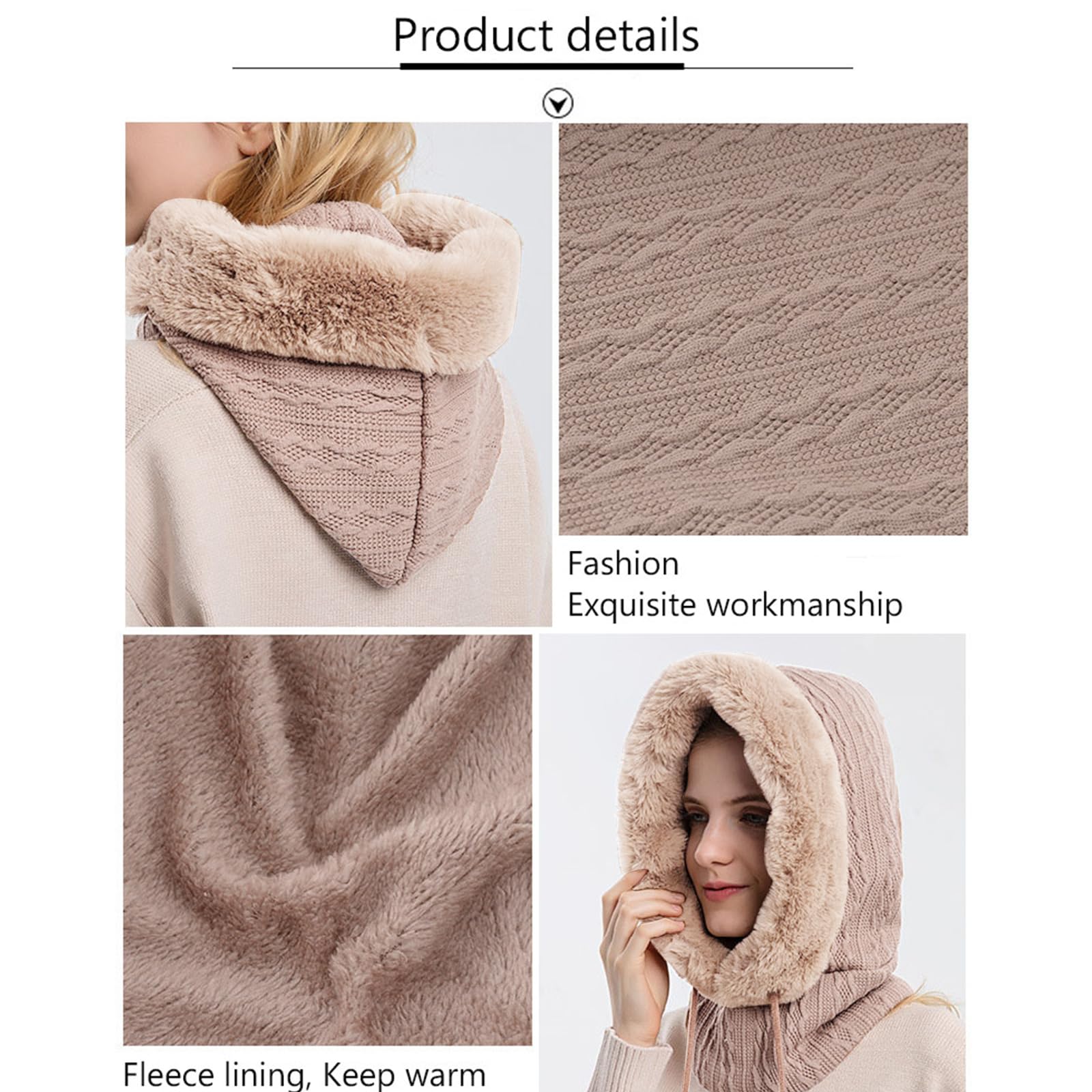 YAMEE Passamontagna Balaclava Sci Donna,Cappello Invernale Donna,Cappuccio più Caldo,Cappelli da Sci cap Outdoor per Lo Sci,la Corsa,Il Ciclismo,Le Moto,l'Alpinismo nel Freddo Inverno