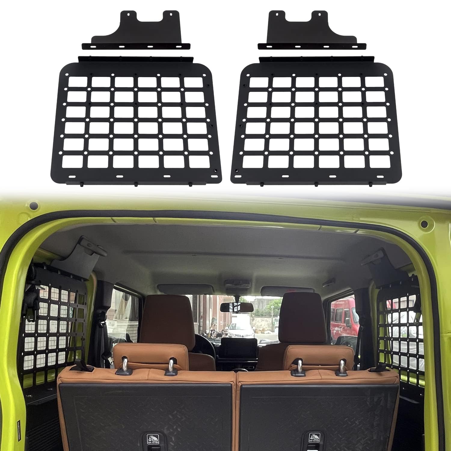 Support Coffre Latéral Pour Suzuki Jimny 2019-2023 - Rangement Boîte Outils - Alliage Aluminium Noir