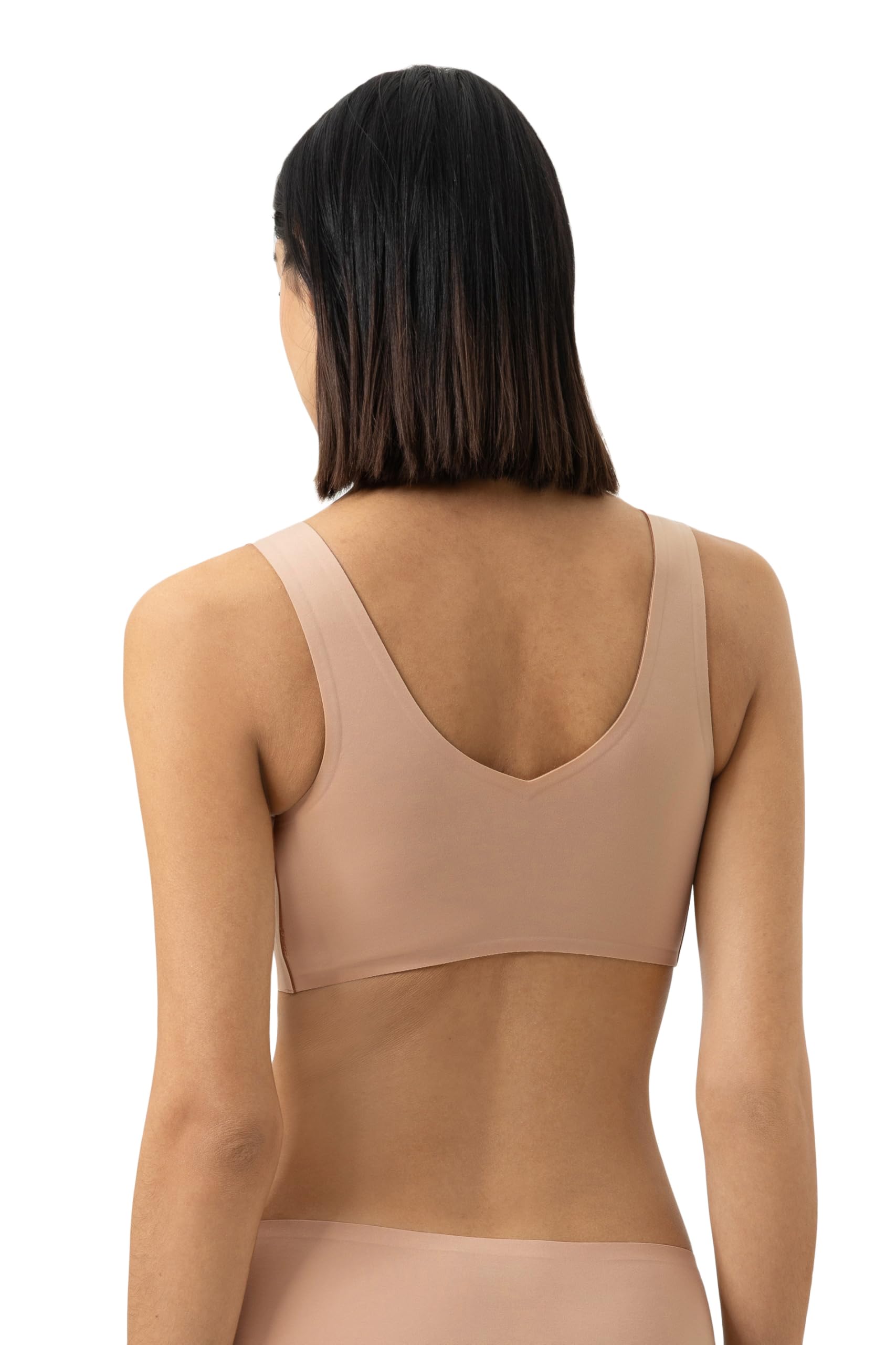 Mey Bustino da donna: con cuscinetti rimovibili, senza ferretto, spalline larghe, cuciture extra piatte, incollate, traspirante, serie Simply Better Invisibles