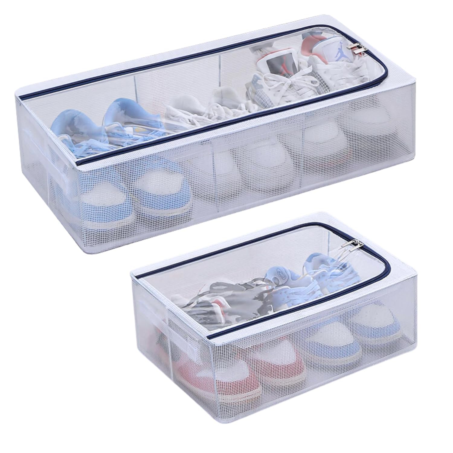 dherik tradworld Transparent Foldable Shoe Bag - Shoe Organizer/Shoe Box/Dustproof Shoe Cover/Sneaker Box/Foldable & Easy to Clean/Storage Organizer(Pack of 1)-picture-15