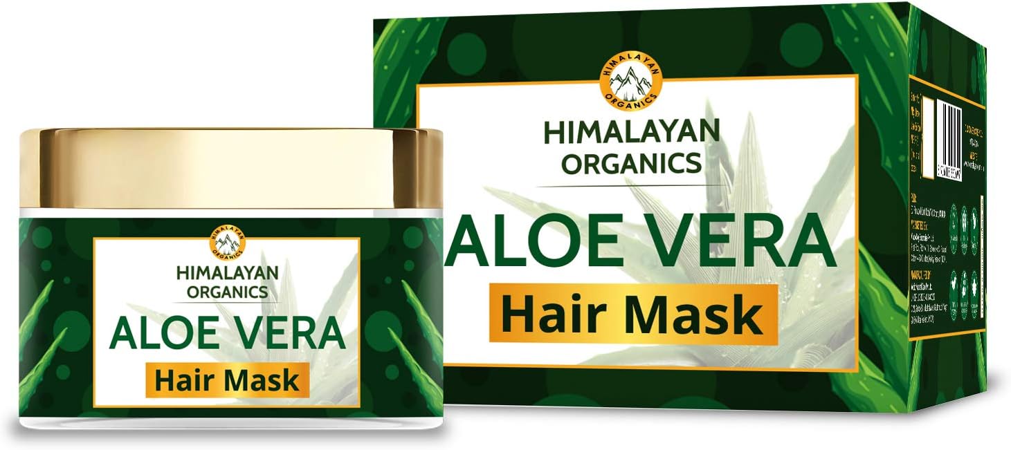 Himalayan Organics Aloevera Hair Mask With Bhringraj, Moringa, Shikakai | No Parabens And Sulphate | Good For Healthy, Shiny And Silky Hair - 200ml