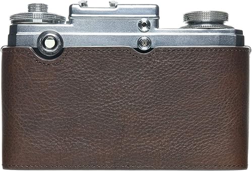 Miniatura 2 de Hecho a mano cuero auténtico medio cámara caso bolsa cubierta para ZEISS IKON CONTAX IIIA IIA película cámara color café