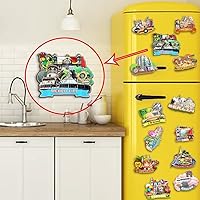 Vista 4 de Imán de la Ciudad de México para nevera de madera 3D Monumentos de viaje coleccionables, recuerdos, decoración hecha a mano, 2