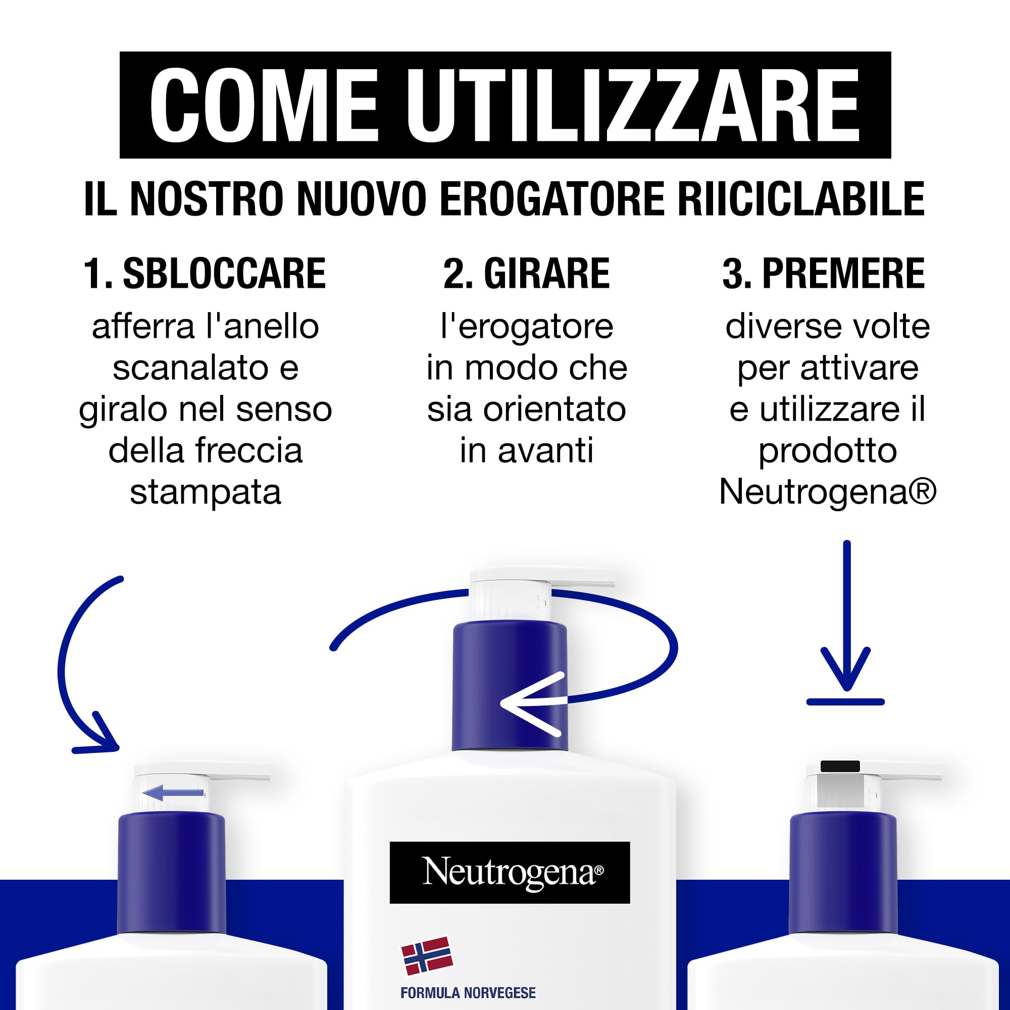 Neutrogena Formula Norvegese Lozione Corpo Idratazione Intensa, Crema corpo per 72h di nutrimento, Crema idratante corpo con 10% Glicerina, Crema corpo idratante pelle secca, 400 ml