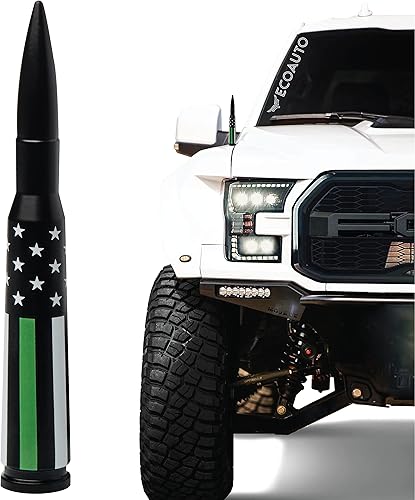 EcoAuto Badass - Antena de repuesto para camiones Dodge RAM y Ford F150 F250 F350 Super Duty Ford Raptor Bronco - Diseño antirrobo - Antena de