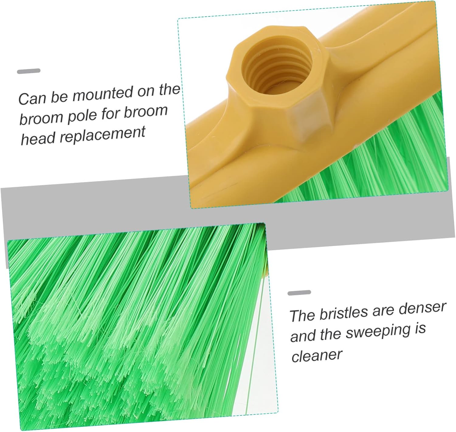 1pc Cleaning Broom Head Plastic Broom Accessories for Office Home Kitchen Courtyard