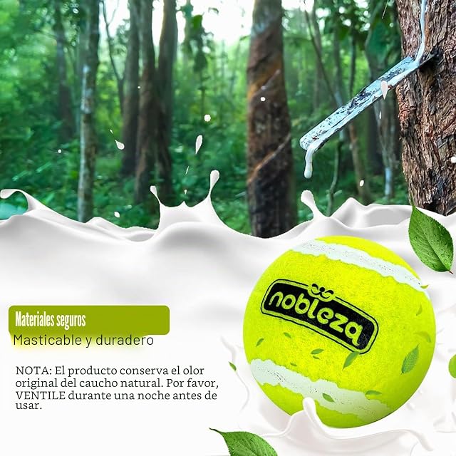 Foto 2 de 8 de Nobleza Pelota Perro, 24 Pack Interactiva Pelotas Tenis para Perros, Pelota de Caucho Natural